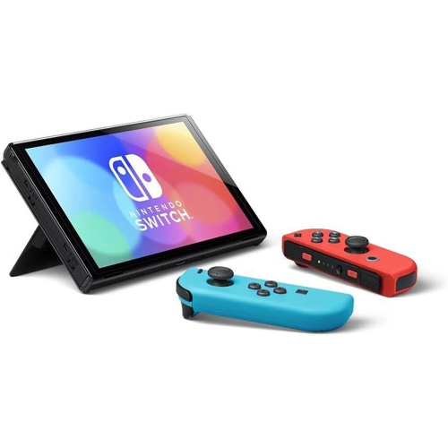 Nintendo Switch Console - OLED Model with Neon Blue and Red