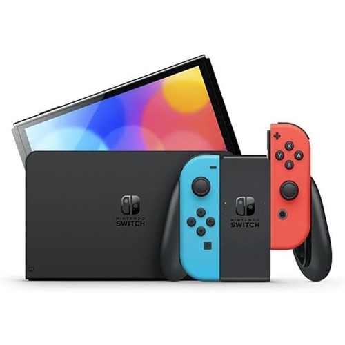 Nintendo Switch Console - OLED Model with Neon Blue and Red