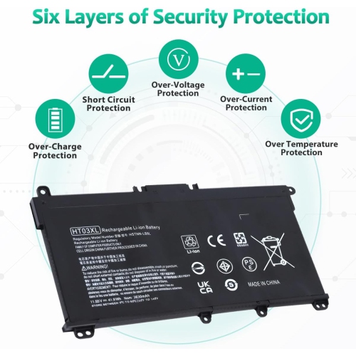 LIXSUNTEK New HT03XL Battery for HP Pavilion 15-CD 15-CS 15-DA HP 245 250 255 G7 17-BY 14-CE HSTNN-DB8R L11421-2D2