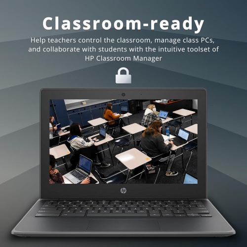 HP Chromebook 11.6" HD Anti-glare Laptop, AMD A4-9120C, 32GB eMMC, 4GB RAM, AMD Radeon R4 Graphics, Full Size Keyboard, HD Webcam, WiFi 5, Chrome OS,