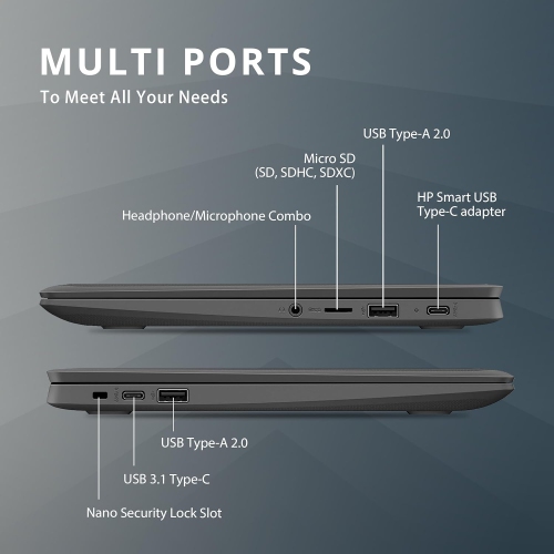 HP Chromebook 11.6" HD Anti-glare Laptop, AMD A4-9120C, 32GB eMMC, 4GB RAM, AMD Radeon R4 Graphics, Full Size Keyboard, HD Webcam, WiFi 5, Chrome OS,