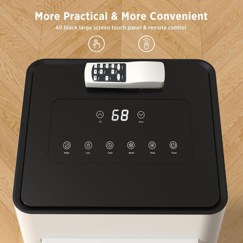 ZAFRO 8000 BTU Portable Air Conditioners Cool Up to 450 sq ft, 4 Modes Portable AC with Remote Control/Large LED Display/24Hrs Timer/Installation