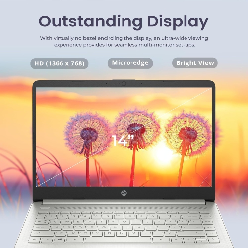 HP Stream 14" HD Laptop, Intel Celeron N4120, 288GB Storage(128GB eMMC+160GB Docking Station Set), 8GB RAM, Intel UHD Graphics, Webcam, 1 Year Office