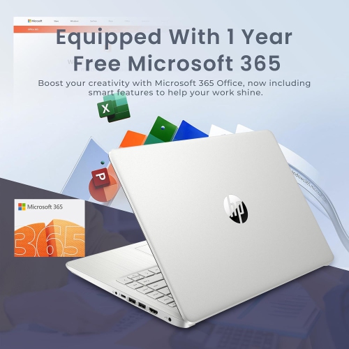 HP Stream 14" HD Laptop, Intel Celeron N4120, 288GB Storage(128GB eMMC+160GB Docking Station Set), 8GB RAM, Intel UHD Graphics, Webcam, 1 Year Office