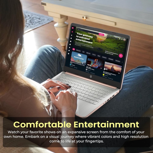 HP Stream 14" HD Laptop, Intel Celeron N4120, 288GB Storage(128GB eMMC+160GB Docking Station Set), 16GB RAM, Intel UHD Graphics, Webcam, 1 Year