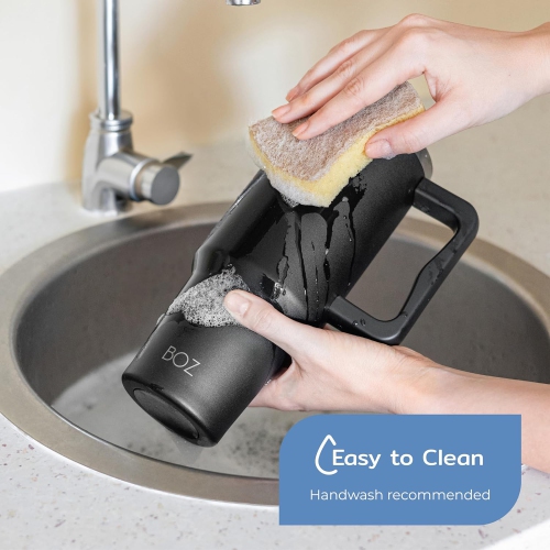 BOZ 40 oz – gobelet avec poignée et couvercle à paille, bouteille d’eau isotherme en acier inoxydable, tasse de voyage réutilisable, idéal pour