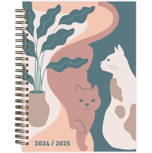 Riley's Planner 2024-2025 Academic Year, 18-Month Cat-Themed Weekly Planner - Whimsical Weekly & Monthly Agenda Planner, Illustrated Cover, Notes