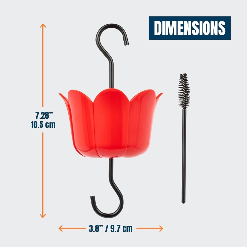 MEKKAPRO 2-Pack Ant Moat for Hummingbird Feeders & Oriole Feeders,6 Oz Insect Guard with Large Capacity, Nectar Feeder Accessory Hooks