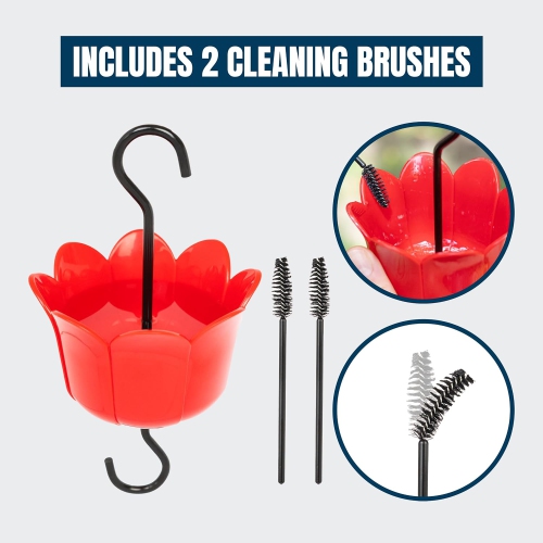 MEKKAPRO 2-Pack Ant Moat for Hummingbird Feeders & Oriole Feeders,6 Oz Insect Guard with Large Capacity, Nectar Feeder Accessory Hooks