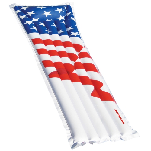 78" Water Sports Inflatable Americana American Flag Swimming Pool Air Mattress