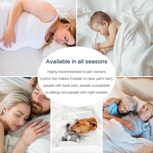 Queen Cooling Mattress Pad Topper - Cotton Quilted Pillow Top Protector - Deep Pocket Fits 8-21 Inch Mattresses