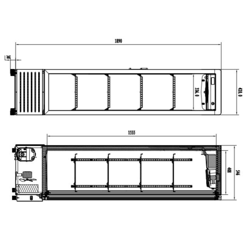 réfrigérateur commercial de 17 po et 7,6 pi3 de New Air avec porte en verre - Entièrement noir