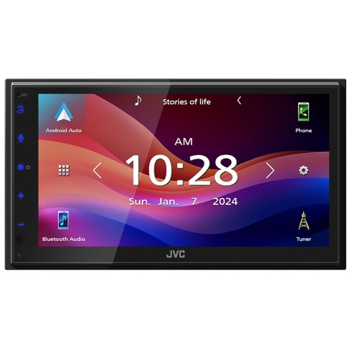 JVC - récepteur multimédia numérique avec écran tactile de 6,8 po, pour l'auto, noir
