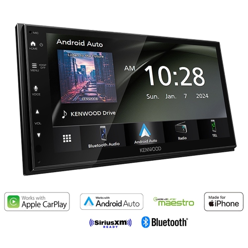 Kenwood - Digital Multimedia Receiver with 6.8" Touch Screen, For Car, Black