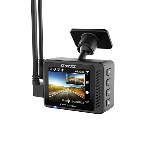 Kenwood DRV-A310W HD Dash Cam with 2" Display, GPS, and Wi-Fi