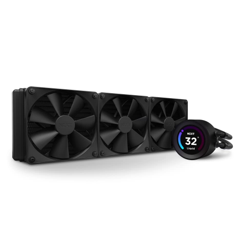 NZXT Kraken Elite 360 360mm AIO CPU Liquid Cooler, Customizable 2.36" LCD Display, High-Performance Pump - 3 x F120P Fans