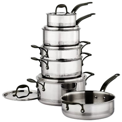 Lagostina 11-Piece Stainless Steel Cookware Set - Silver