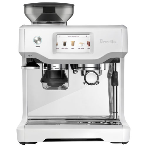 Machine à espresso automatique Barista Touch avec moussoir à lait et moulin à café de Breville - Sel de mer