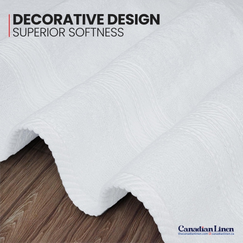 Canadian Linen Luxury – Serviettes pour les mains Everest, 16 x 28&nbsp;po, paq. 6, ensemble de serviettes maison en coton doux à séchage rapide et