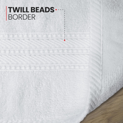 Canadian Linen Luxury – Serviettes pour les mains Everest, 16 x 28&nbsp;po, paq. 6, ensemble de serviettes maison en coton doux à séchage rapide et