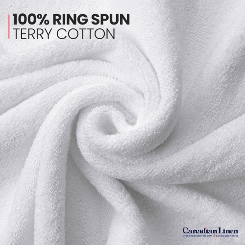 Canadian Linen Luxury – Serviettes pour les mains Everest, 16 x 28&nbsp;po, paq. 6, ensemble de serviettes maison en coton doux à séchage rapide et