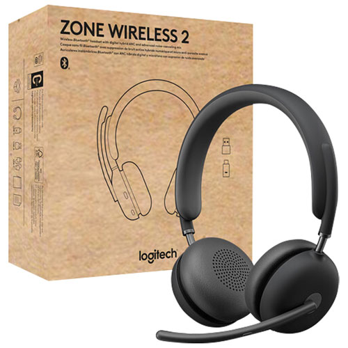 Logitech Zone 2 Bluetooth Wireless Headset with Microphone - Graphite