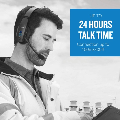 Open Box - BlueParrott B450-XT Noise Cancelling Bluetooth Headset – Long Wireless Range, Up to 24 Hours of Talk Time, IP54-Rated Wireless Headset