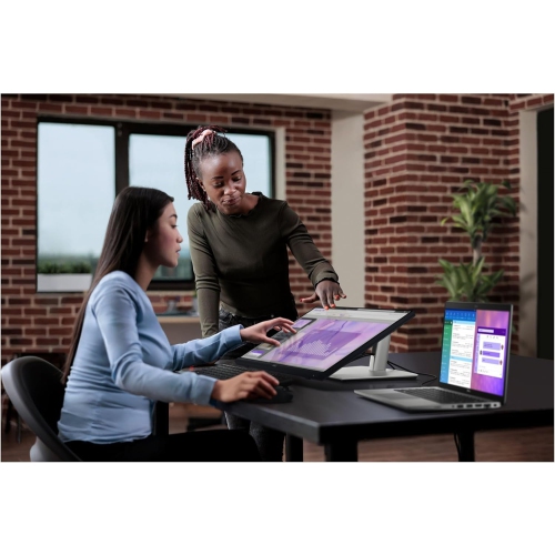 Dell 24" Touch FHD (1920*1080) IPS Monitor w/ USB-C (90W PD), LAN, DisplayPort, HDMI, USB Hub, Built-in Speaker, Height Adjustable Stand (P2424HT) by DELL - Open Box condition - Image 8