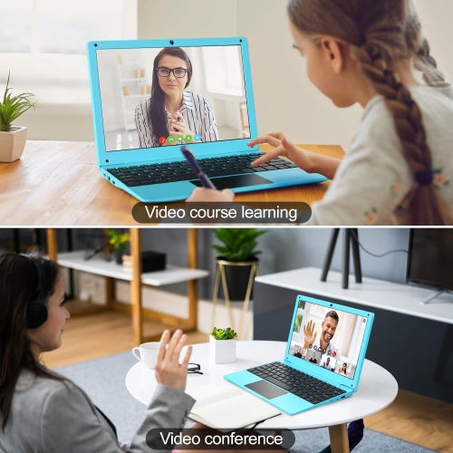 10.1'' Laptop Computer Quad Core Android 12 Mini Netbook 2G RAM+64GB ROM for Kids Adults