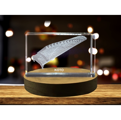 Koto 3D Engraved Crystal Keepsake/Gift/Decor/Collectible/Souvenir