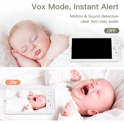 ARENTI Baby Monitor, 2K Video Baby Camera with 5-inch Wireless Display- Open Box