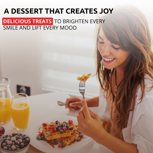 AP-455 Belgian Waffle Maker Thick | Waffle Maker with Nonstick Coating | Swing Belgian Waffle Iron | 2 Square-Shaped Waffles | 110V