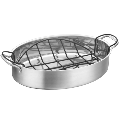 CUISINART  " 87117-17Ormc 17"" Oval Roasting Pan With Non-Stick Rack"