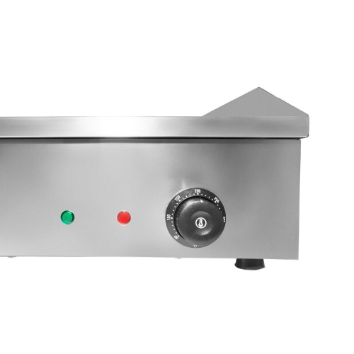 A-822 Electric Griddle | Teppanyaki Half Flat and Half Grooved Grill | Double Thermostat | 110V