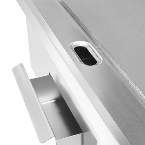 A-822 Electric Griddle | Teppanyaki Half Flat and Half Grooved Grill | Double Thermostat | 110V