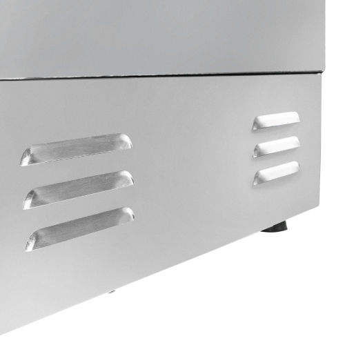 A-822 Electric Griddle | Teppanyaki Half Flat and Half Grooved Grill | Double Thermostat | 110V