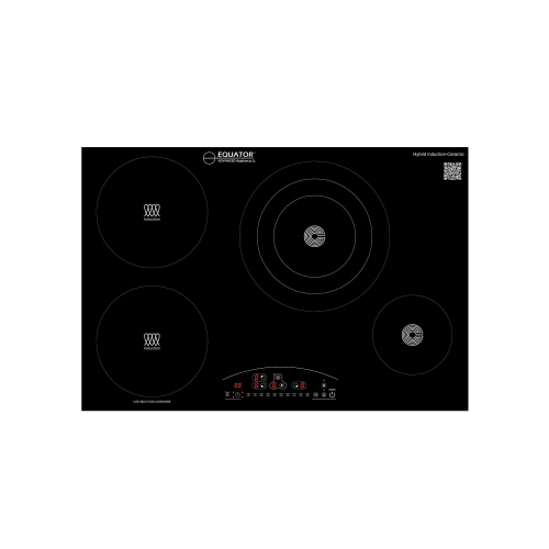 Equator 30" Electric Hybrid CERAMIC-INDUCTION 4 Burner Cooktop 9 Power 220V