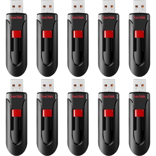 SanDisk 64GB 10-Pack Cruzer Glide USB 2.0 Flash Drive - SDCZ60-064G-B10CT