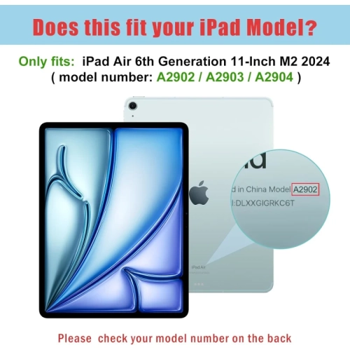 2 Pack Tempered Glass Screen Protector for iPad Air 7 11-Inch M3 2025 Air 6 th Generation 11 inch M2 A2902/A2903/A2904 - Clear Film Guard