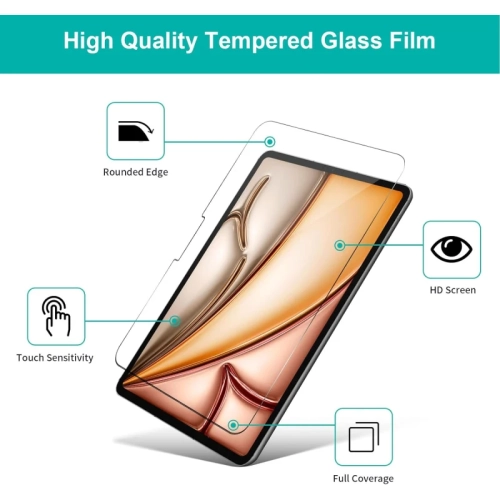 Paquet de 2 protecteurs d'écran en verre trempé pour nouvel iPad Air de 13 po 2025/2024, iPad Pro de 13 po (M4), pellicule antirayure de