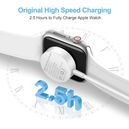 Chargeur rapide USB-C certifié MFI pour Apple Watch - Câble magnétique de 3FT m avec chargeur mural 20&nbsp;W pour les séries Ultra
