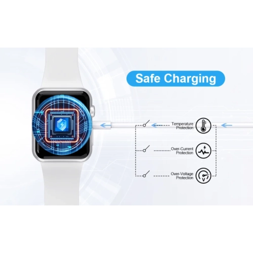 Chargeur rapide USB-C certifié MFI pour Apple Watch - Câble magnétique de 3FT m avec chargeur mural 20&nbsp;W pour les séries Ultra