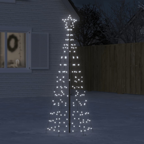 VIDAXL  Christmas Tree Light With Spikes 220 Leds Cold 180 Cm In White