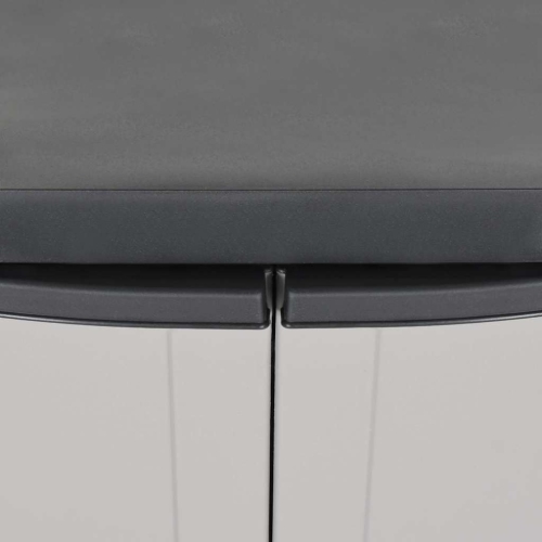 vidaXL Outdoor Storage Cabinet Grey and Black 97x37x85 cm PP