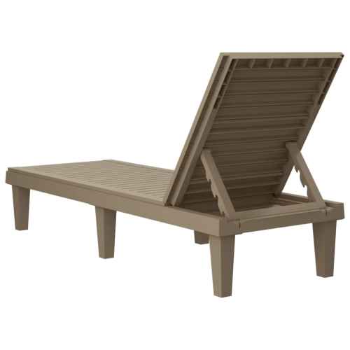 vidaXL Sun Lounger Light Brown 155x58x83 cm Polypropylene