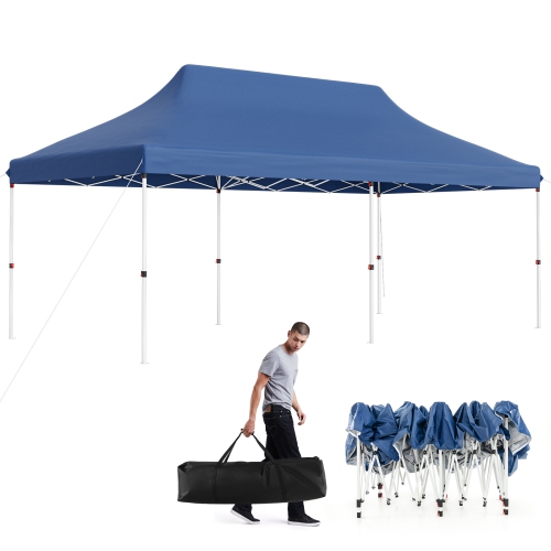 Tente de protection contre le UPF50 soleil avec sac de transport de 10 x 20 pi de Costway