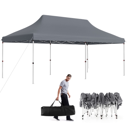 Tente de protection contre le UPF50 soleil avec sac de transport de 10 x 20 pi de Costway