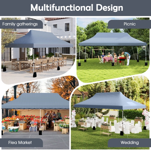 Costway 10 x 20 FT Pop-up Canopy UPF50+ Sun Protection Tent with Carrying Bag