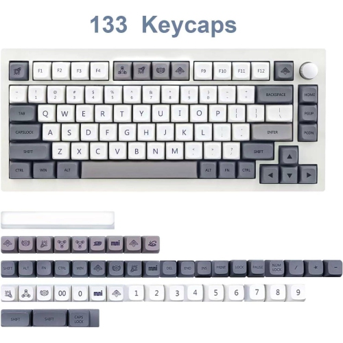 PBT Keycaps 133 Keys XDA Profile Dye Sublimation Keycaps Custom Keyboard Keycaps Set , fit for 61/64/68/84/87/96/98 Cherry Mx Switches ISO ANSI