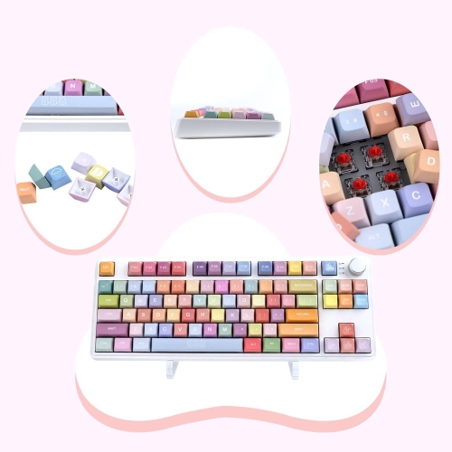 PBT Keycaps 133 Keys XDA Profile Five-Sided Dye-Sub Keycaps Set, fit for 61/64/68/84/87/96/98 Cherry Mx Switches ISO ANSI Layout Mechanical Keyboard